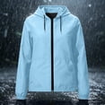 thumbnail image 5 of Hduncf Boys Girls Waterproof Jacket Lightweight Windbreaker Raincoat Sports Hooded Outerwear Cycling Hiking Running Coat Blue 7 Years, 5 of 9