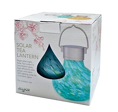 Lighting Ceiling Fans Patio Allsop Home And Garden Solar Tea Lantern Handn Glass With Panel Led Light 1 Count Wedding Mint Weather Resistant For Outdoor Deck Tools Improvement Solar Panel And Led Light Garden, Allsop Home And Garden Solar Tea Lantern
