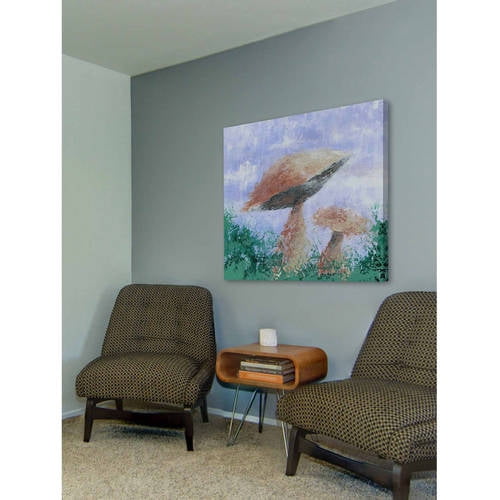 "Mushroom Mist" Painting Print on Wrapped Canvas
