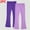 c03Purple, variant on LNWUY 2 Pack Girls Flare Leggings High Waist Bell Bottom Pants Kids Solid Color Cotton Casual Clothes for Teen Girl Blue 7 Years