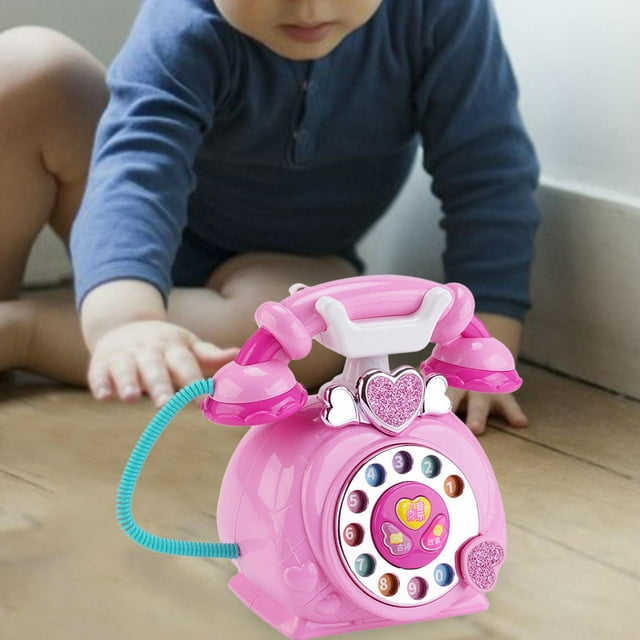 BELOVING Cartoon Phone Toy Storytelling Machine with Gift Cognition Enlightenment Toy for pink