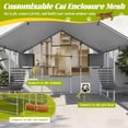 thumbnail image 4 of Magic Union Extra Large Catio Outdoor Cat Enclosure for Multiple Cats, Walk-in Cat House Cage with Waterproof Cover, 6 Platforms, 2 Condos & 2 Bridges, Chicken Coop Run, Rabbit Hutch, Pointed Roof, 4 of 8
