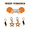 black mini enamel bolts and orange statement open starboys, variant on West Virginia Wesleyan College Spirit Stack orange mini enamel bolts and black statement open starboys