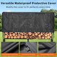 thumbnail image 3 of EastVita Support de Bois de Chauffage de 8 Pi avec Housse Imperméable, Support de Rangement en Bois pour Foyer et Patio, Porte-Bûches en Acier Durable avec Protection à Glissière, Support en Bois Robuste, Noir, 3 of 7