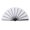 White, variant on Folding Fan Pure Color Strong Fan Bone Lightweight Retro Style Kung Fu Fan Tai Chi Fan Chinese Dance Fan Party Decoration Fan