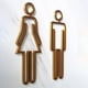 thumbnail image 5 of Letrero para puerta de baño Sunnimix para hombres y mujeres Plástico ABS, 5 of 8