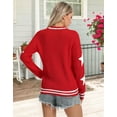 thumbnail image 5 of Sweaters for Women 2024 Trendy Elbow Star Printed Crewneck Sweater Casual Lightweight Knitted Pullover Sweater Shermie, 5 of 6