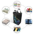 thumbnail image 5 of Picia colorful flames dinosaur Laundry Basket With Handles Laundry Hamper Toys Storage Organizer Foldable Bucket Washing Bin Dirty Clothes Bag For Home Bathroom Bedroom Dorm, 5 of 6