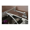 thumbnail image 4 of Articulating Kitchen Faucet Brass Brushed Nickel Pot Filler Double Joint Wall Mount Brushed Finish ,360° Swivel Spout, 4 of 4