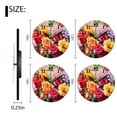 thumbnail image 2 of Round Analog Wall Clocks with Non-Ticking Sweep Movement,Battery Operated Clcoks Decorative for Home,Office-vibrant painting of roses in various colors(12inch), 2 of 4