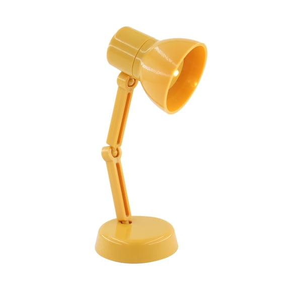 Mini LED Desk Lamp, Battery-Operated Portable Desk Light, 3.15 in, Orange