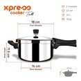 thumbnail image 2 of Xpress Cooker Triply Pressure Cooker Tall | Induction Cooker, Outer Lid Pressure Cooker 3 Liters, 2 of 4