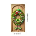 thumbnail image 3 of HomeKingdee Christmas Door Cover Decoration Merry Christmas Gnome Door Hanging Banner Backdrop with Red Hat Door Cover Photography Background, 3 of 6