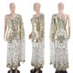thumbnail image 5 of Vestido Nagfar Sexy con lentejuelas brillantes de un solo hombro, blanco, XXL, 5 of 6