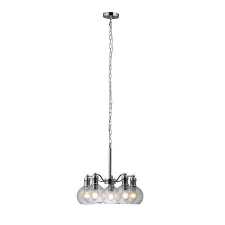 

Chloe Lighting 5-light Chrome Chandelier w/ Clear Globe Glass