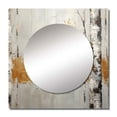 thumbnail image 2 of Designart "Tree Monochrome Of Gray III" Tree Monochrome Square Mirror For Wall Decor - Large Gold Square Printed Wall Mirror Art - Square Traditional Mirror - Wall Mounted Square Large Mirror, 2 of 5
