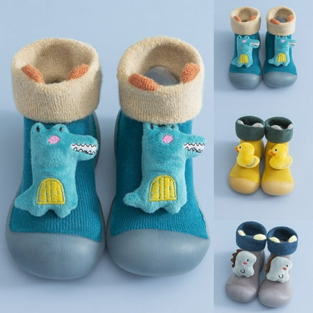

eczipvz Toddler Shoes Boys Girls Socks Shoes Toddler Shoes Floor Socks Shoes Cartoon Cute Outwear Father and Son Shoes (Blue 6.5 Toddler)