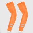 thumbnail image 2 of RYDCOT UV Sun Protection Arm Sleeves, UPF 50 Lightweight Sports Reflective Ice Cooling Arm Compression Sleeves for Men Women Teenager Orange, 2 of 7