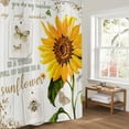 thumbnail image 3 of Retro Sunflower Shower Curtain, Vintage Yellow Flower Butterfly Bees You are My Sunshine Rustic Sunflower Wooded Bathroom Curtain Home Bathtub Decor Waterproof Fabric, 3 of 6