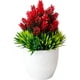 thumbnail image 1 of Zhuge Bonsái artificial, flores artificiales para decoración, decoración con plantas artificiales, plantas falsas para decoración de sala de estar, oficina, hotel rojo, 1 of 5