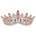 thumbnail image 1 of Miangastore 1Pack Luxury Handmade Rose Gold Crown For Women Wedding Accessory, 1 of 9