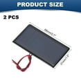 thumbnail image 2 of Uxcell 2 Pcs 5V 0.3W 60mA Mini Solar Panels, Small Polycrystalline Solar Cell Panel with 2 Cable for DIY Electric Toy Materials Kits Charger, 68mm x 37mm, 2 of 6