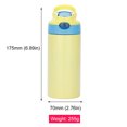thumbnail image 3 of Botella De Agua De Sublimación Para Niños Con Tapa Abatible Taza para sorber para niños, práctica botella de agua aislada para niños pequeños, gran regalo DIY para niños, 3 of 5