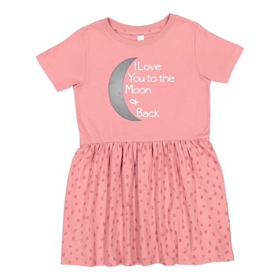 Inktastic I Love You to the Moon & Back. Girls Toddler Dress