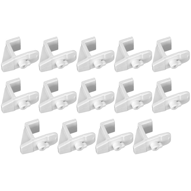 14 clips de plástico para estantes de refrigerador, soporte comercial para estantes de refrigerador