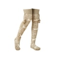 thumbnail image 1 of Jumpingount Medias de mujer hilo Animal algodón pie pierna calentador moda manga decorativa invierno frío Protector de punto grueso Medias Gris Jumpingount AP014400-02, 1 of 6