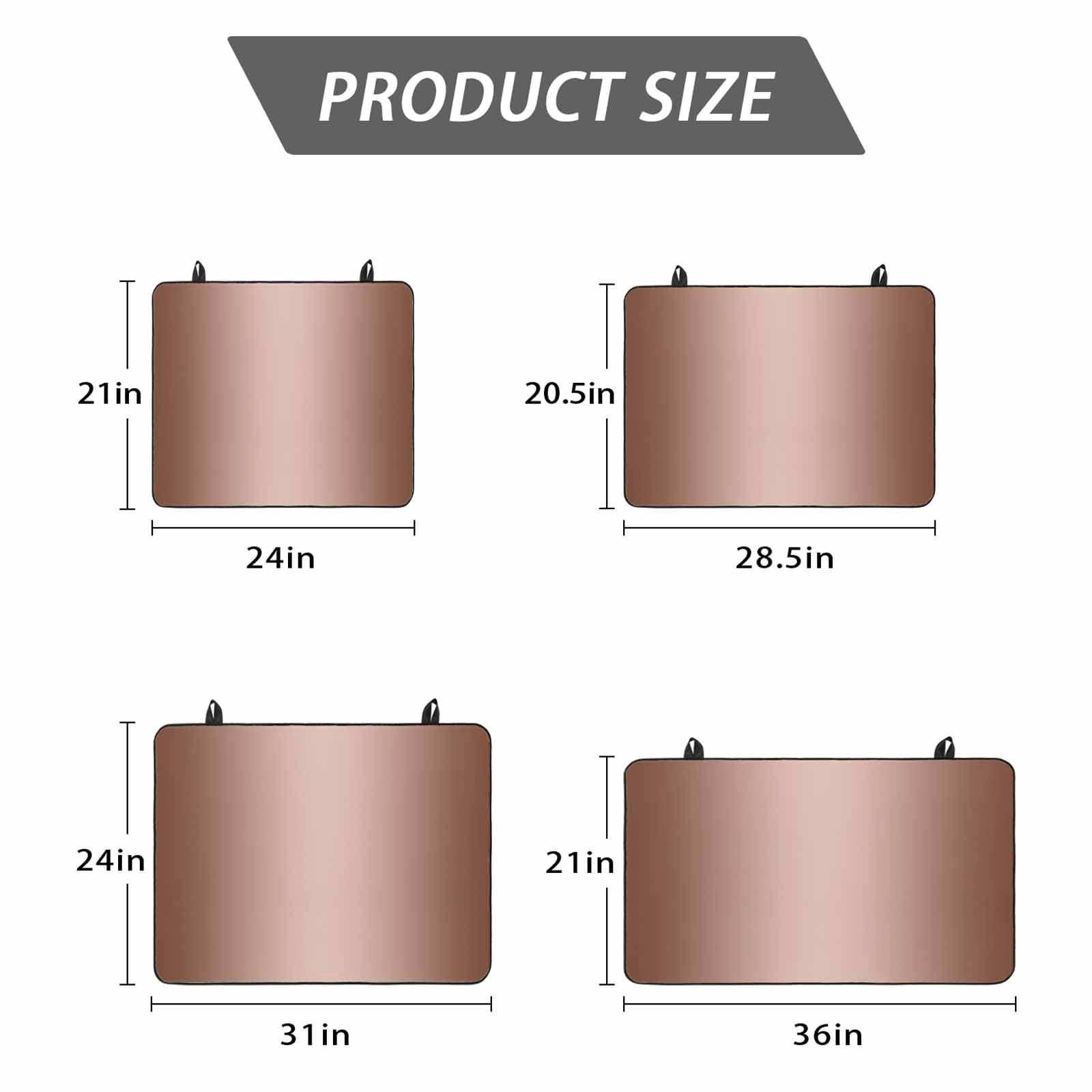 Chocolate Ombre Stove Top Cover for Electric Stove, Heat-proof & Non Slip Glass Top Stove Cover Protector, Modern Gradient Abstract Art Kitchen Flat Cooktop Rubber Mat 28.5x20.5 Inches