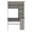 Light Gray, variant on Depot E-Shop Xalo 180 Computer Hutch Desk with Keyboard Tray, Door Panel for CPU, 5 Open Shelves, and Drawer, Black
