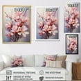 thumbnail image 4 of Designart "Pink White Magnolias love expression II" Floral Floater Framed Canvas Print, 4 of 7
