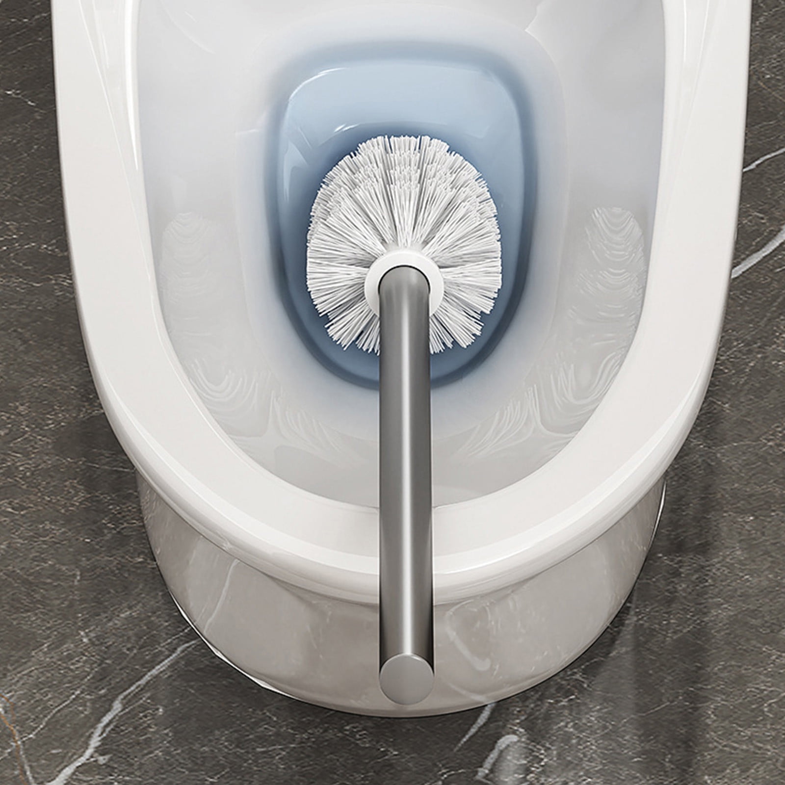 TaTaai 4Pcs Toilet Brush and Holder, Toilet Bowl Brushes Holder and Long Handle Ventilated Toilet Brush Set for Bathroom Cleaning
