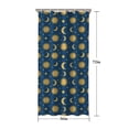 thumbnail image 5 of Blue Sun Moon Star Pattern Shower Curtain 36"x72" ,Bathroom Decorative Shower Curtains Set with 12 Hooks,Modern Waterproof Washable Shower Curtain, 5 of 6