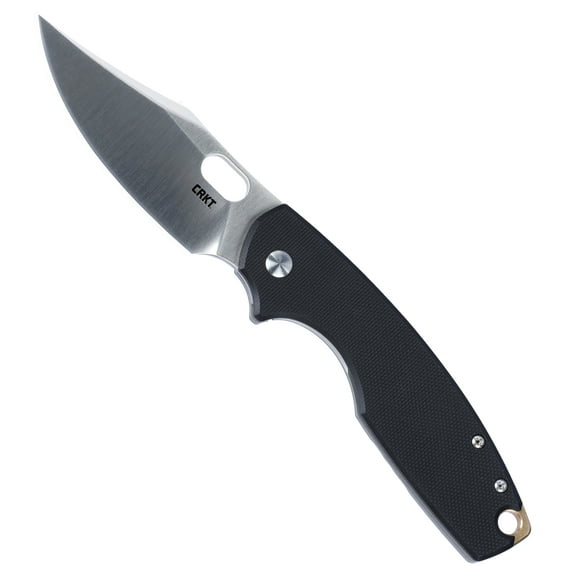 CRKT Pilar IV Everyday Carry EDC Pocket Folding Knife with Frame Lock: D2 Plain Edge Blade, G10 Handle, Pocket Clip, 5321