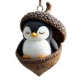 thumbnail image 1 of Adornos colgantes de bellota de animales del bosque, acrílicos, para árbol de Navidad, con diseños de ardilla, conejo y poni, colgantes planos 2D para regalar en las fiestas., 1 of 8