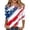 ZBRed, variant on Trendfront Womens Glitter Print T-Shirt Crewneck 3/4 Sleeve Summer Tops 4th of July Independence Day Shiny Casual Fashion Tee