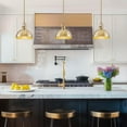 thumbnail image 3 of Kira Home Belle 9" Gold Pendant Light with Dome Shade, Petit Retro Metal Gold Hanging Light, Cool Brass, 3 of 7