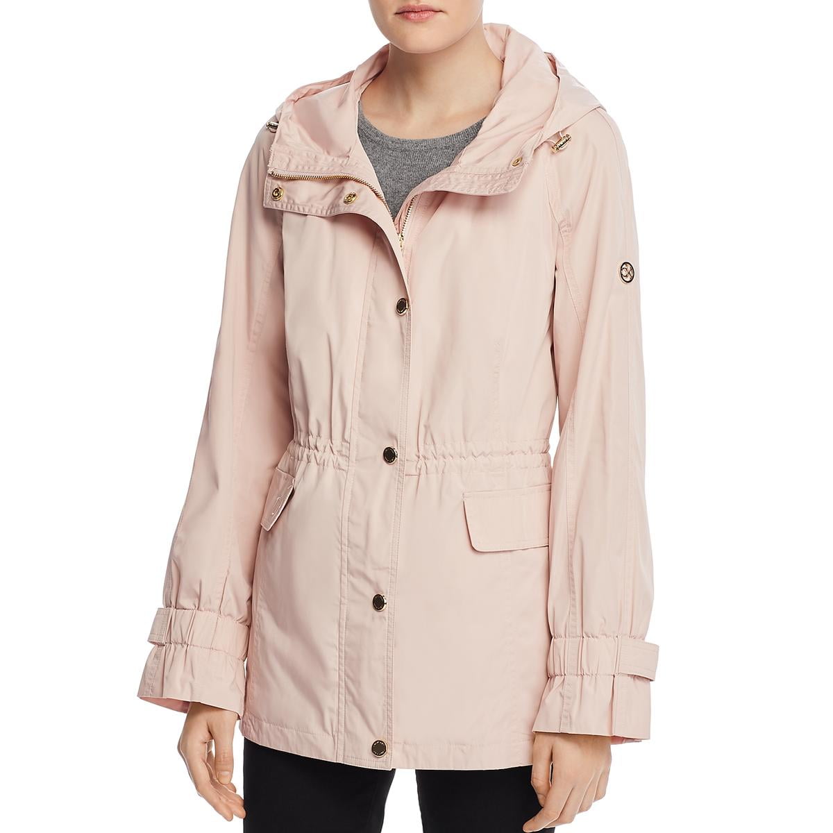 Womens Hooded Zip-Up Anorak Jacket Pink 