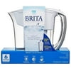 Brita 6-Cup Amalfi Pitcher up to 40 gallons of water White