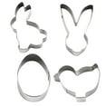 thumbnail image 2 of MOQLOM Easter Cookie Cutters Set of 4, Stainless Steel 3D Easter Bunny Egg Chicks Shape Cookie Cutters for Easter Party Favors and Supplies, 2 of 9