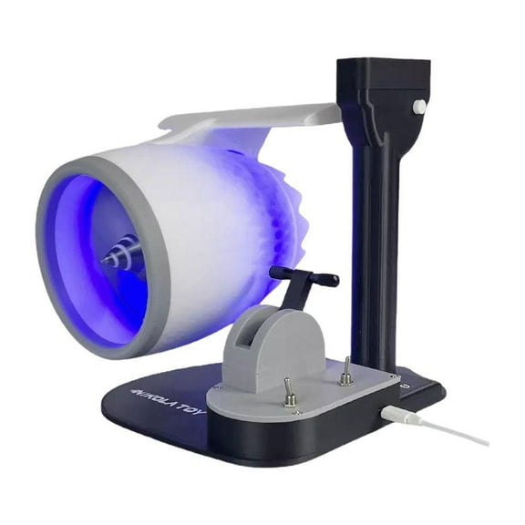 Turbo Desktop Fan Turbofan Upgraded Engine Model Jet USB Fan Tail Flame With Blue Light Atomization Device