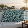 thumbnail image 4 of Dark Green Spring Floral Outdoor Waterproof Pillow Covers, Farmhouse Flowers Elegant Pastoral Decorative Rectangle Throw Pillowcase Sofa Cushion Sham for Patio/Couch/Chair, 20"x12" 2 Pack, 4 of 8