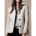 thumbnail image 2 of Abrigo acolchado, chaqueta de invierno para mujer, chaquetas con cuello vuelto para mujer, elegancia 20224, ropa de calle cálida de un solo pecho para oficina para mujer, 2 of 5