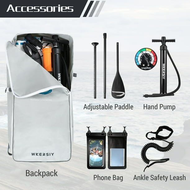 Inflatable Paddle Board Non Slip Kayak with Accessories for Youth Adults Walmart