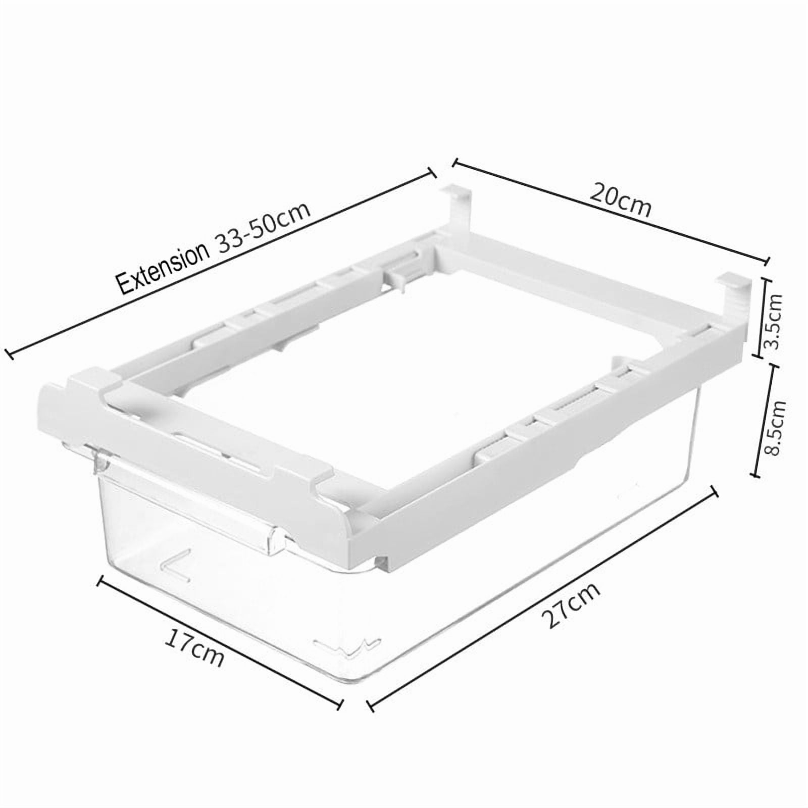 Fridge Storage Box, Kitchen Shelf Organizer, Transparent Cupboard Storage Basket Rack for Maximizing Space, Keeping Food Fresh and Organized