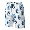 thumbnail image 4 of Fotbe Penguin Winter Fun Trajes de Baño Estampados para Hombre, Shorts de Verano de Secado Rápido, Ropa de Playa, Bañadores-Large, 4 of 6