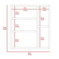 thumbnail image 2 of DEPOT E-SHOP Kazan Medicine Cabinet, Mirror, One-Door Cabinet, Two External Shelves, Three Internal Shelves-White, For Bathroom, 2 of 5