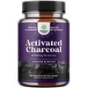 Natures Craft 1200mg Activated Charcoal Capsules, Detox & Bloating Relief Supplement, 180 Capsules